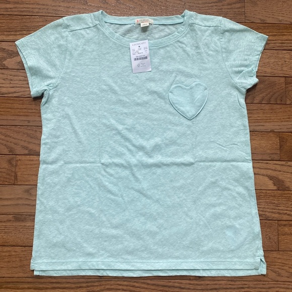 J. Crew Crewcuts Girls' T-Shirt Soft Aqua color Size L(10-11 years) - Picture 2 of 7